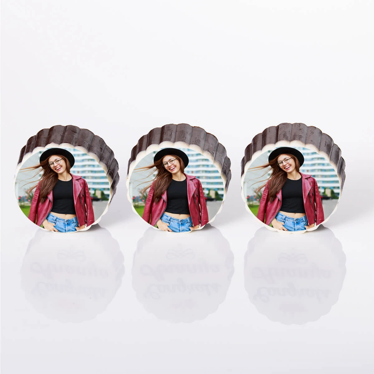 Custom thank you gift box with photo and name from ChocoCraft