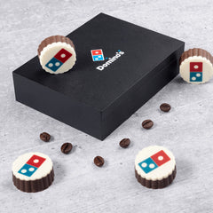 Custom corporate chocolates branded by ChocoCraft