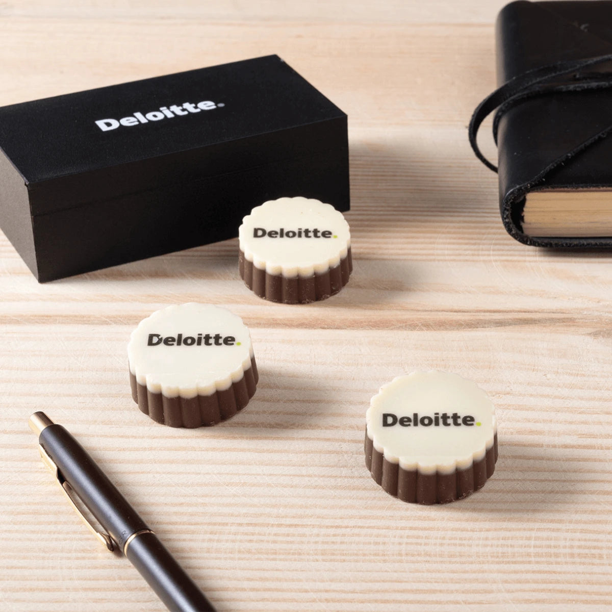 Custom logo chocolate gifts 2 piece chocolate box for gifting by ChocoCraft