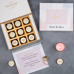 White MDF box mockup for custom wedding invitations online
