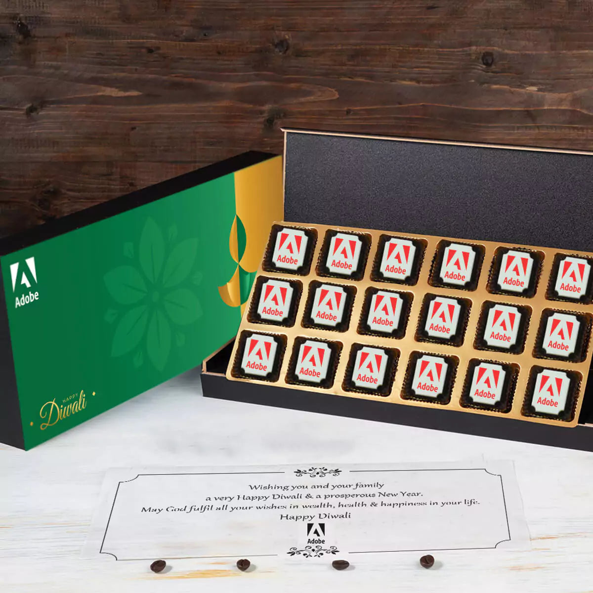 Customized Diwali gift box for corporates – 18 chocolat