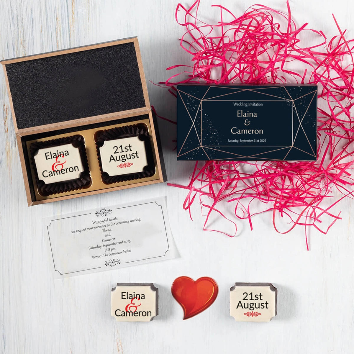 Personalized butter paper message for design wedding invitations
