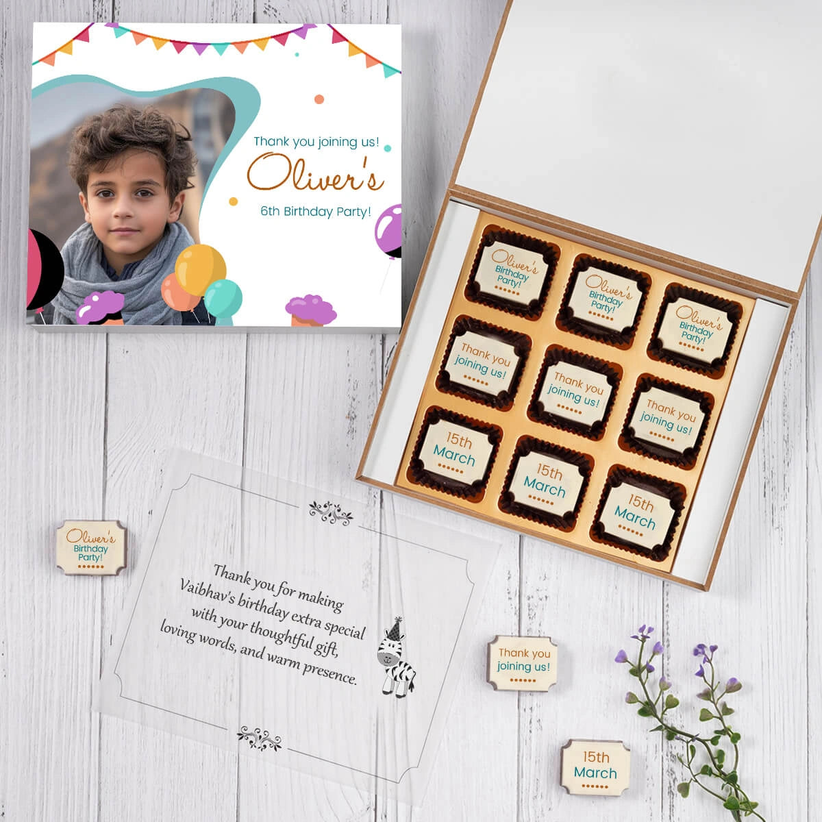 Economical chocolate favor pack for birthday events				
