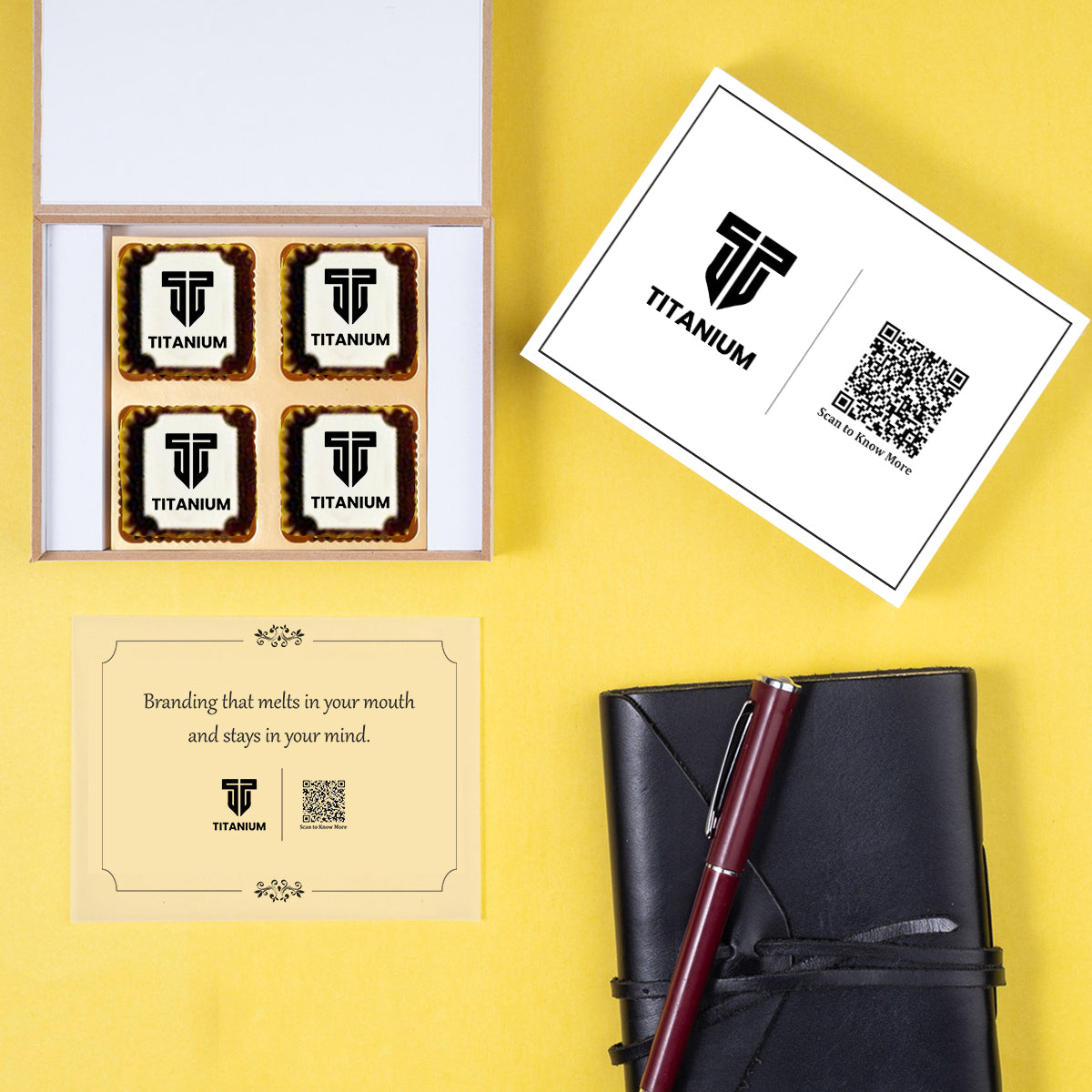 custom branded chocolates created for exhibition giveaways and booth engagement