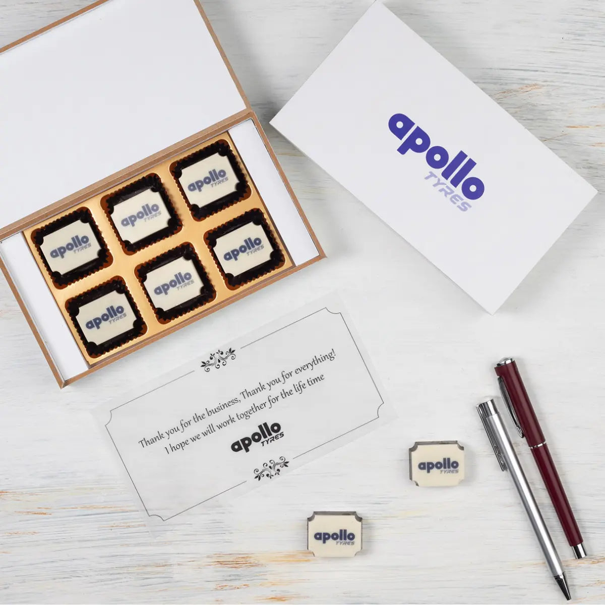 Logo printed corporate gifts customized by ChocoCraft