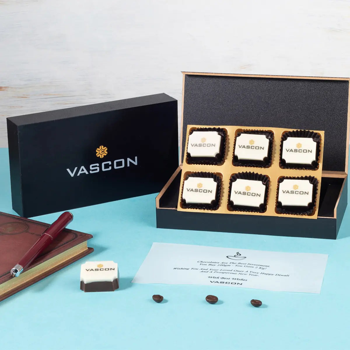 Logo printed corporate gifts with printed chocolates by ChocoCraft