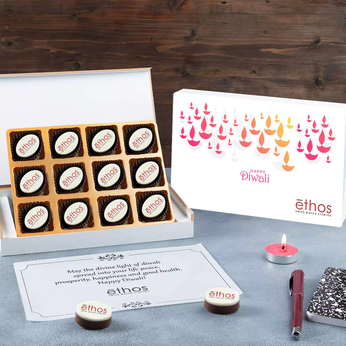 Luxury Corporate Diwali Gift 12 Chocolate Box