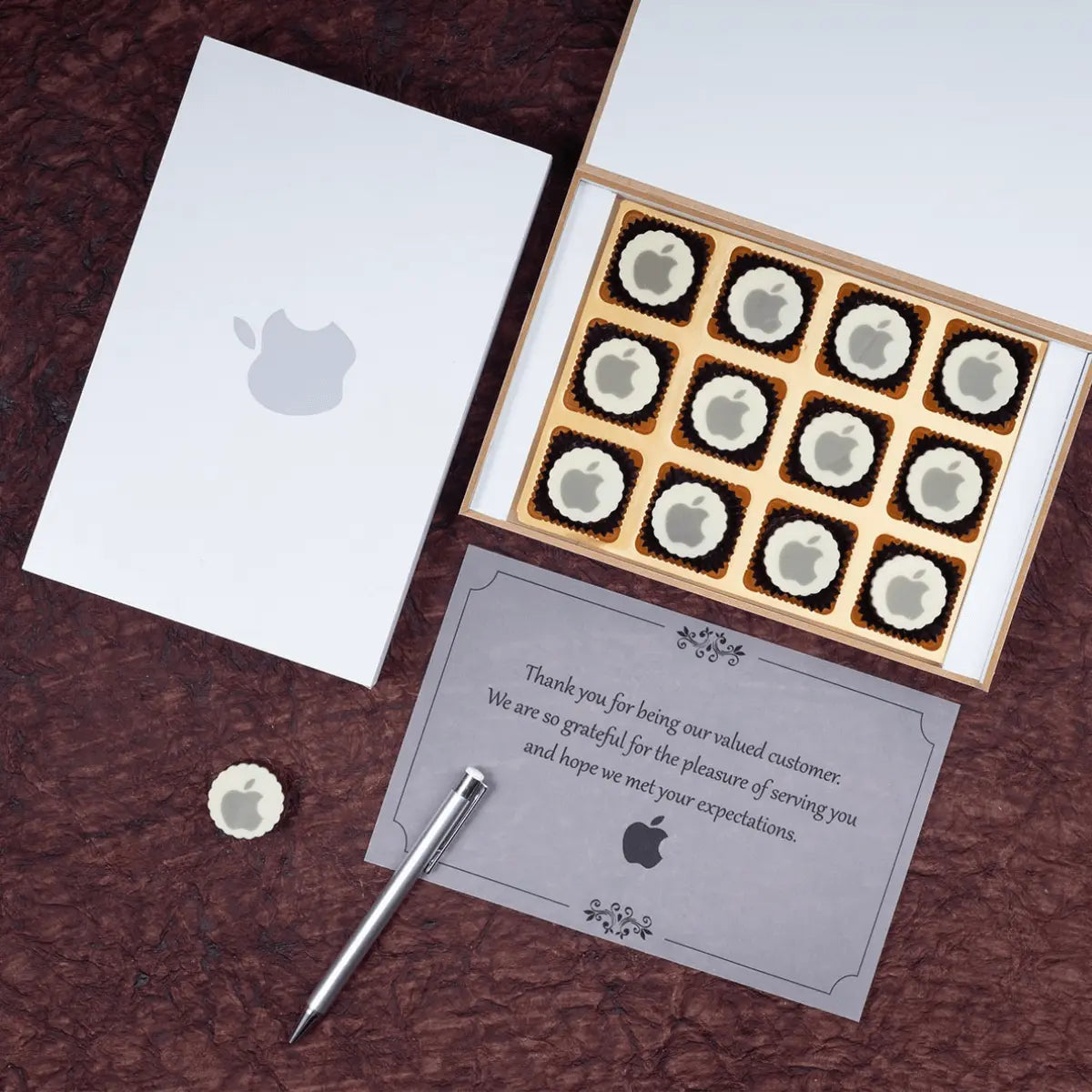 Luxury logo chocolate gifts customized by ChocoCraft