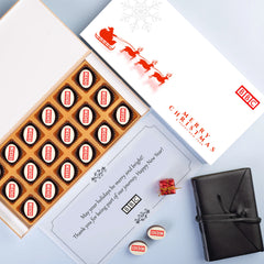 New Year gift idea for customers with 18 custom chocolates
