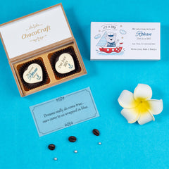 Personalised chocolate box for beautiful birth announcements