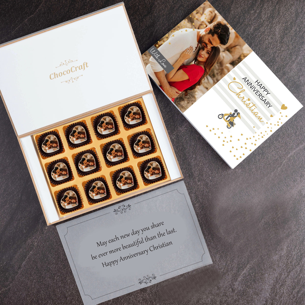 Unboxed personalized anniversary gift with custom ink for girlfriend