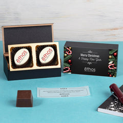 Personalized Christmas chocolate gift box for employee appreciation
