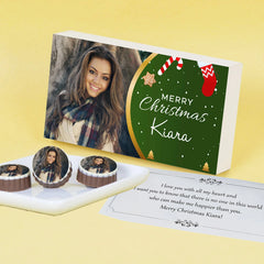 Personalized christmas gifts for mom in a printed chocolate gift box