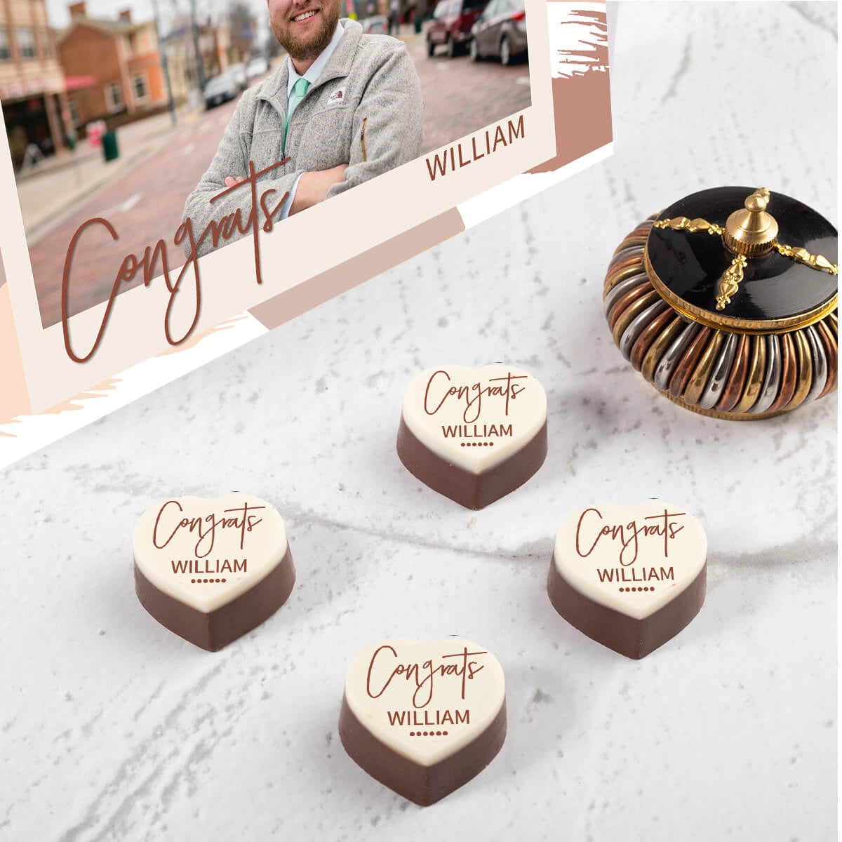 Photo printed personalized congratulations card for congrats			