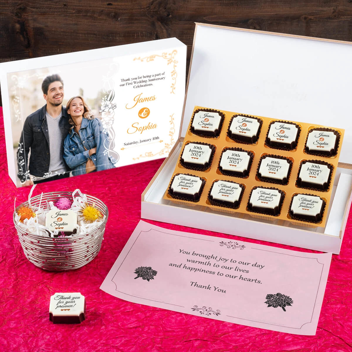 Premium gift box designed for luxury anniversary favor