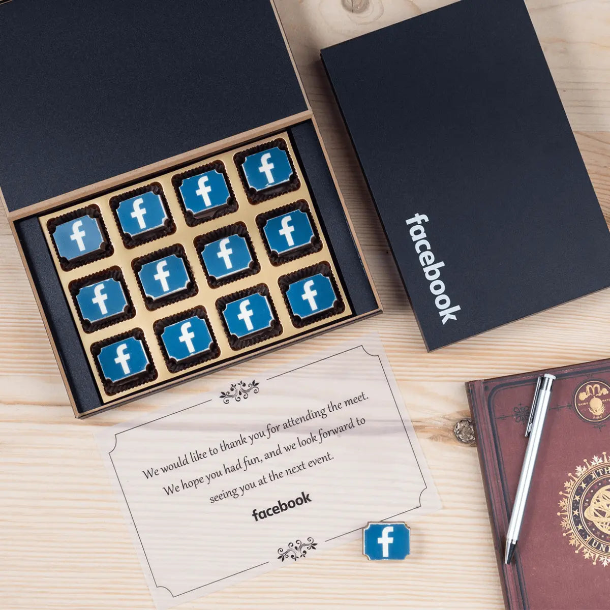 Premium logo chocolate boxes 12 piece chocolate box by ChocoCraft