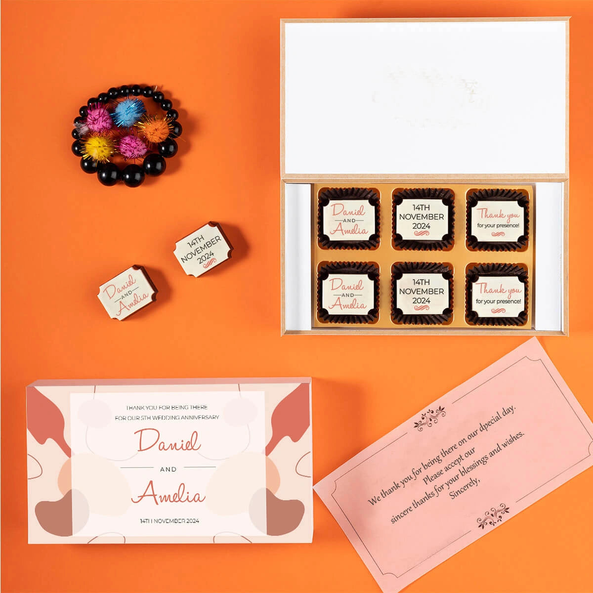Return gift ideas for anniversary party with chocolate gift box