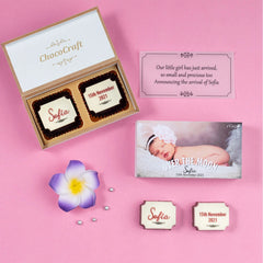 birth announcement chocolate box for preview before ordering