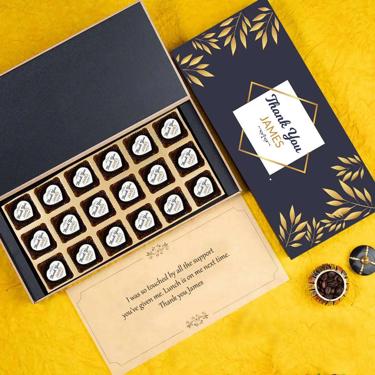 Box view of thanks giving gifts and thank you gift box			