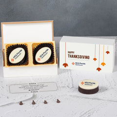 Personalized corporate chocolate gift box with butter paper message for clients