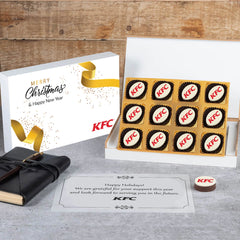 Top company Christmas gift idea with custom chocolate box