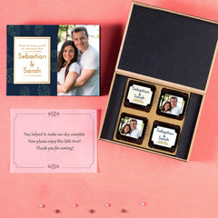 Unique anniversary favor ideas using custom chocolate box