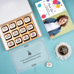 Unique chocolate favor box for cool birthday giveaways					
