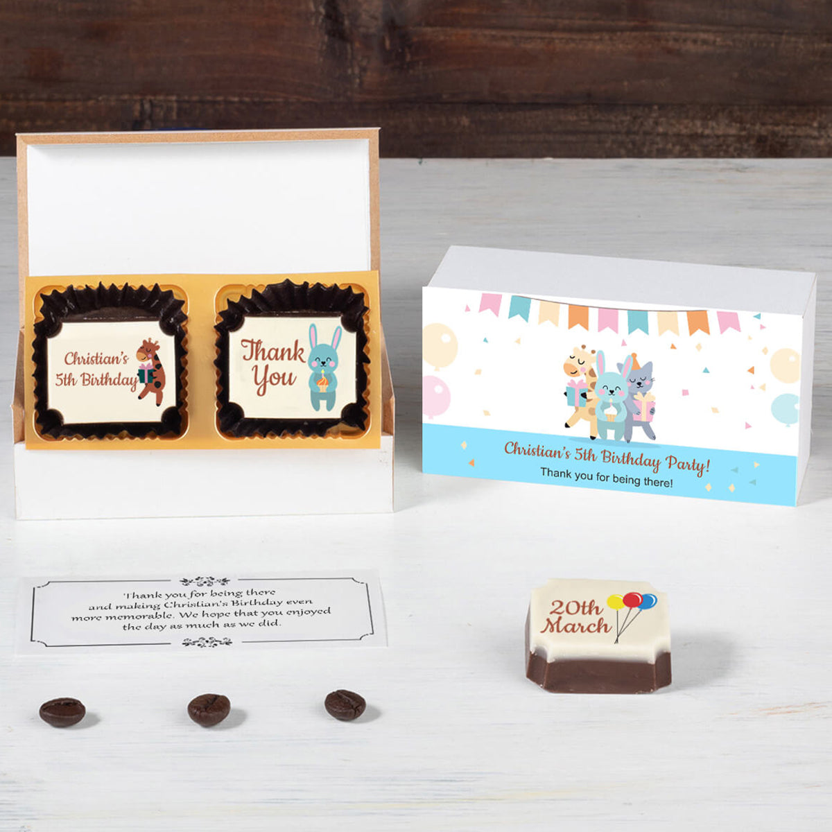 Unique gift box for birthday party favors				