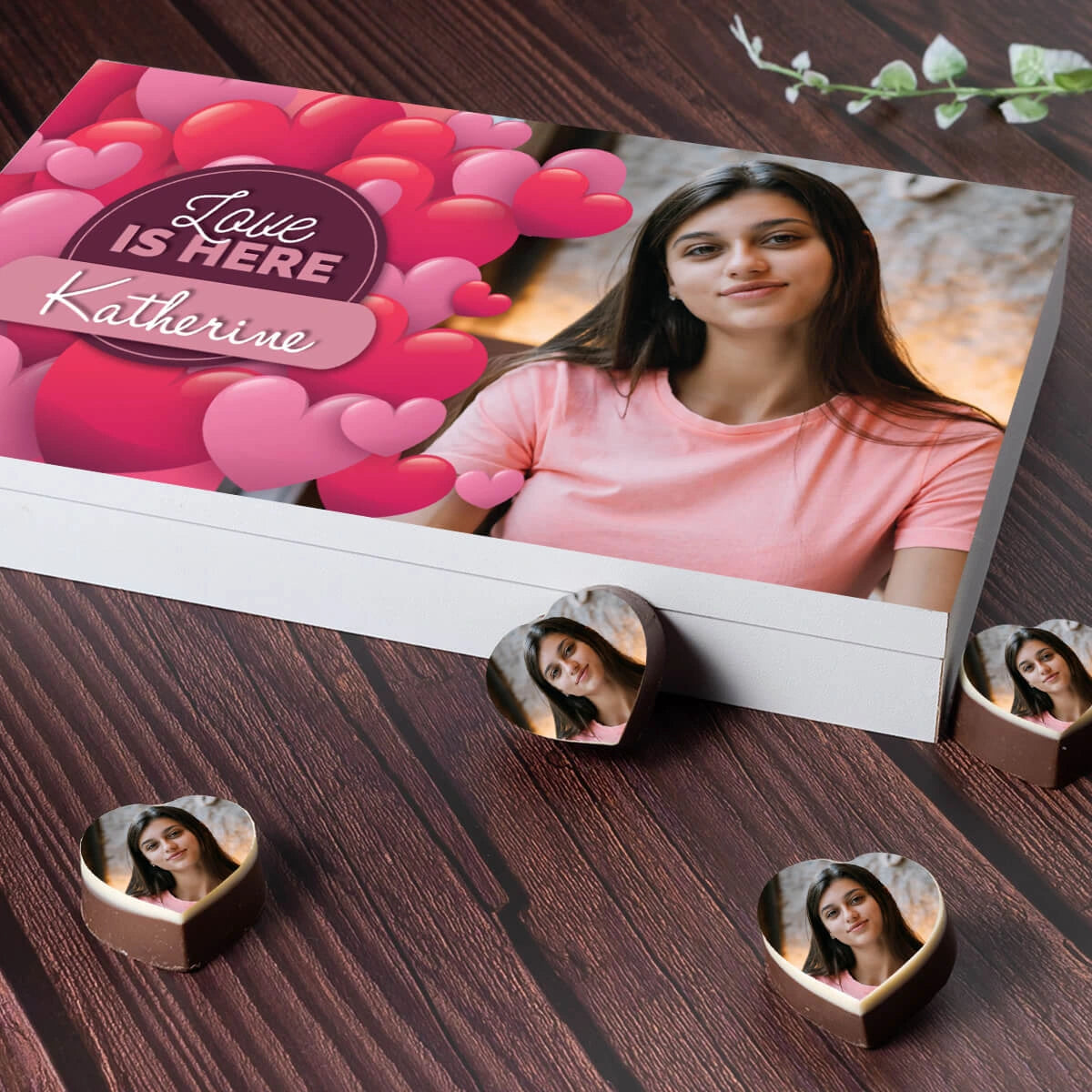 Valentine gift for wife with romantic gift for wife photo chocolates			