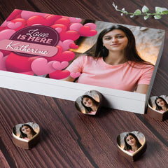 Valentine gift for wife with romantic gift for wife photo chocolates			
