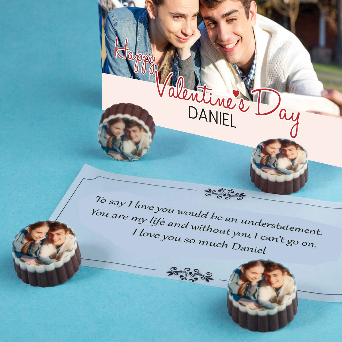 valentine's day gift box featuring printed chocolate gift box from ChocoCraft