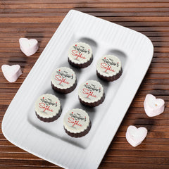 Top view of valentines gifts for her featuring printed chocolate gift box from ChocoCraft