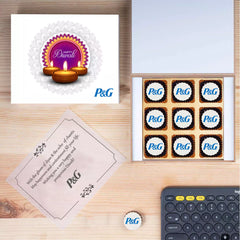 Corporate Diwali Gifts - 9 Chocolate Box (Only Design)