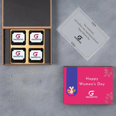 Multiple Women’s Day chocolate boxes prepared for bulk corporate orders